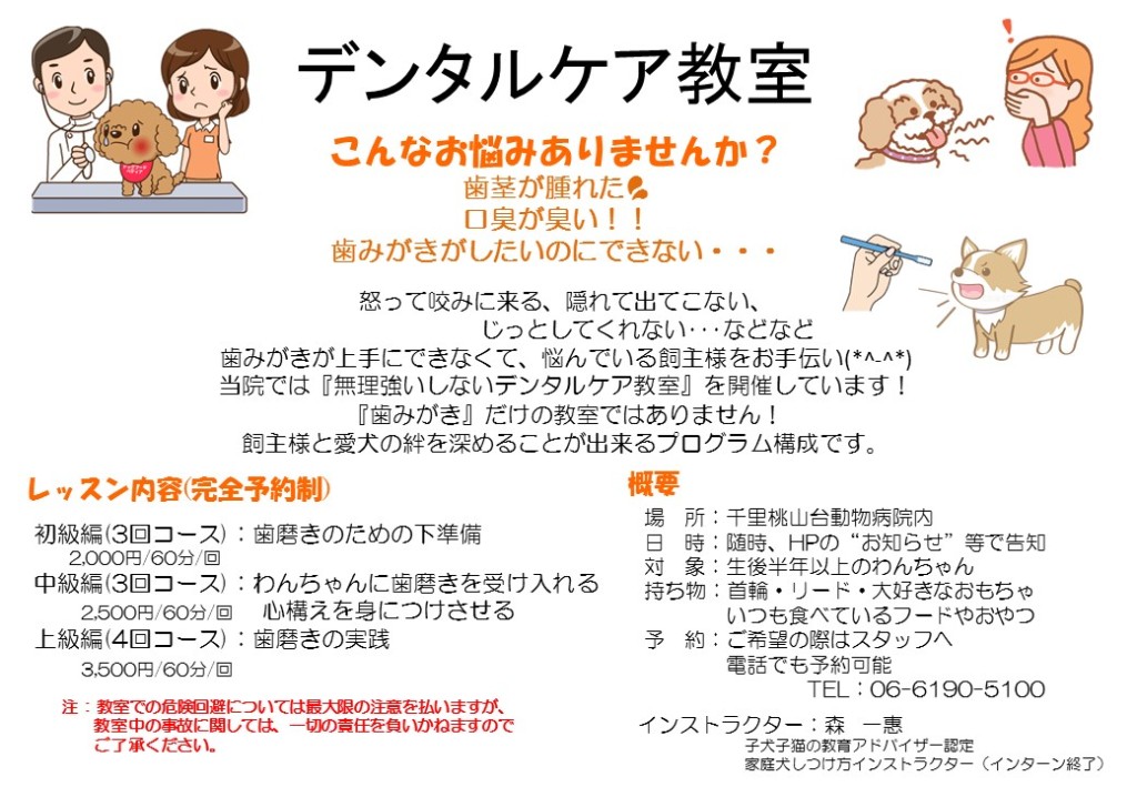 デンタルケア教室　POP
