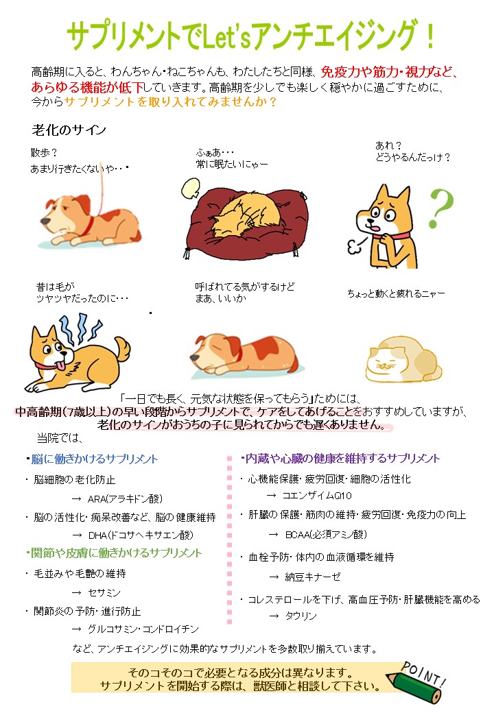 サプリメントでLet'sアンチエイジング